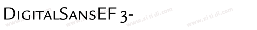 DigitalSansEF 3字体转换